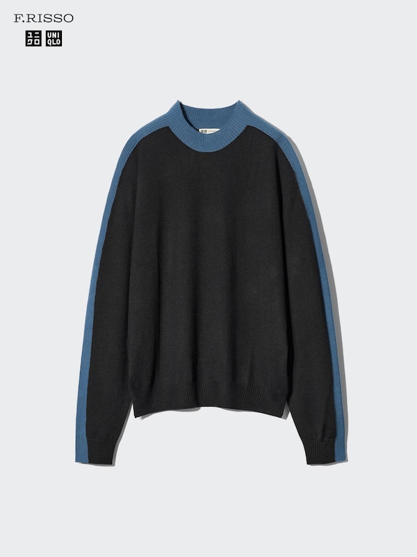 3D Knit Mock Neck Sweater