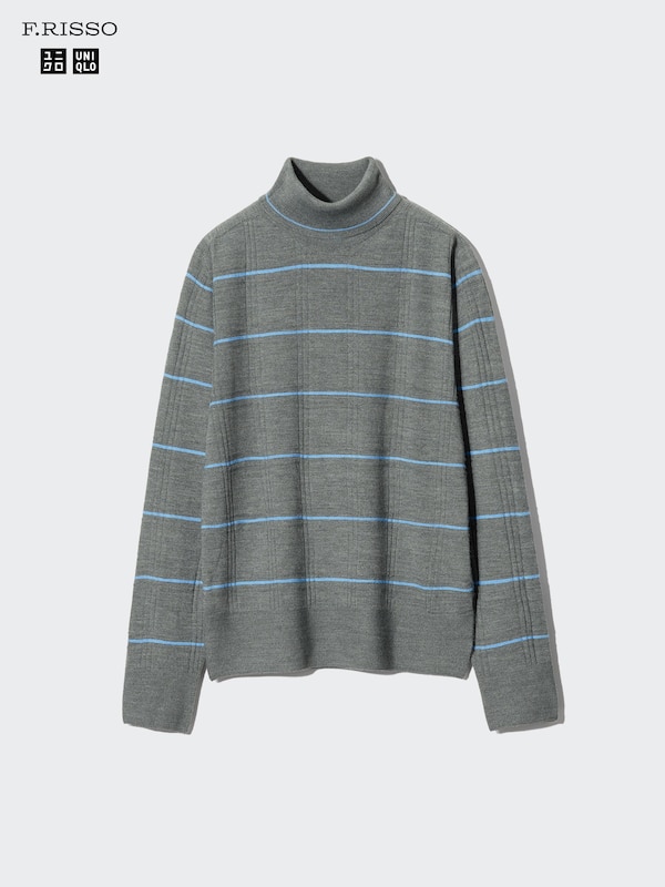 3D Knit Turtleneck Sweater