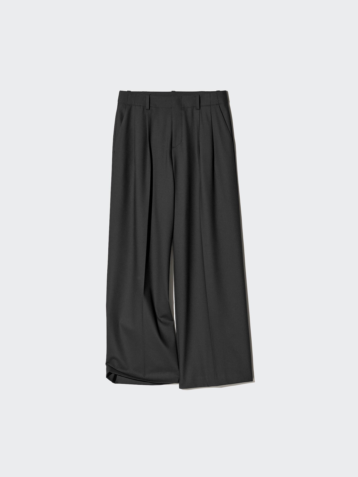Uniqlo Women's Smart Wide Straight Pants, Black, Xs