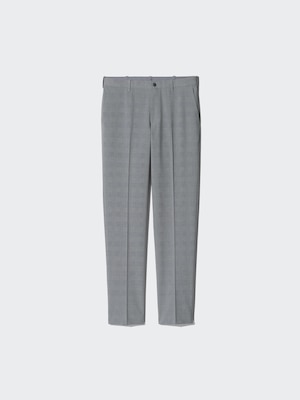 Smart 2-Way Stretch Trousers (Glen Checked, Longer)