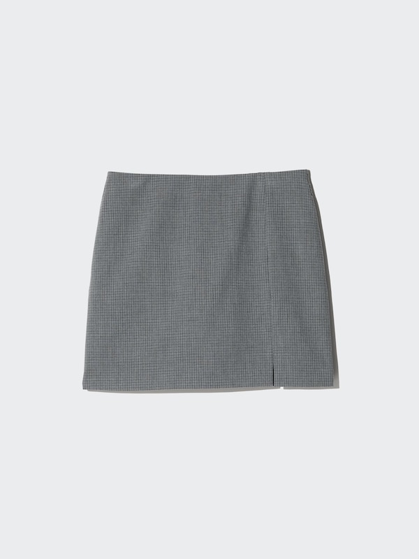 Gonna Pantalone con Spacco a Quadri