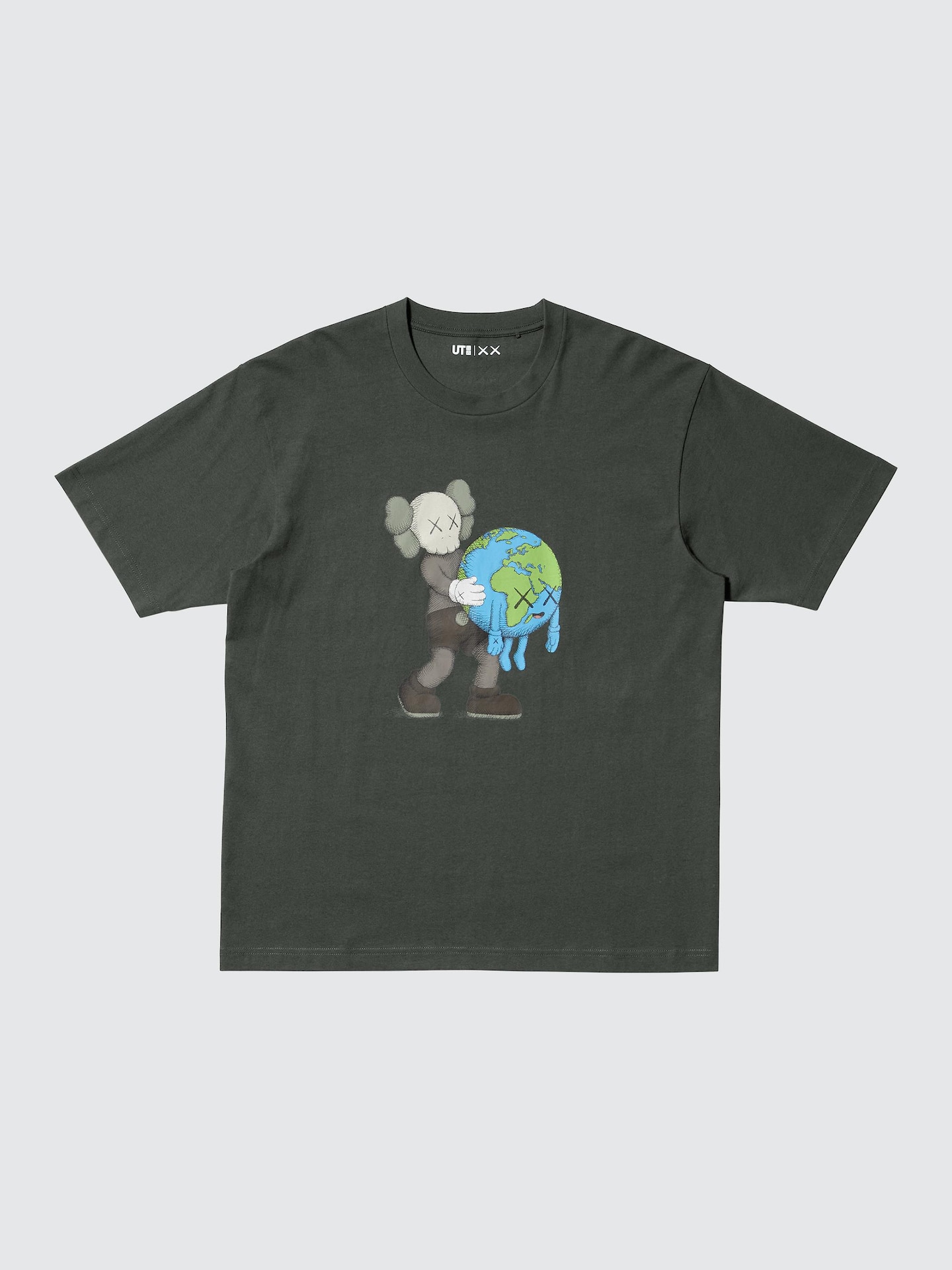 Мужская футболка Uniqlo KAWS Universe UT Graphic, цвет: Серый — фото 6