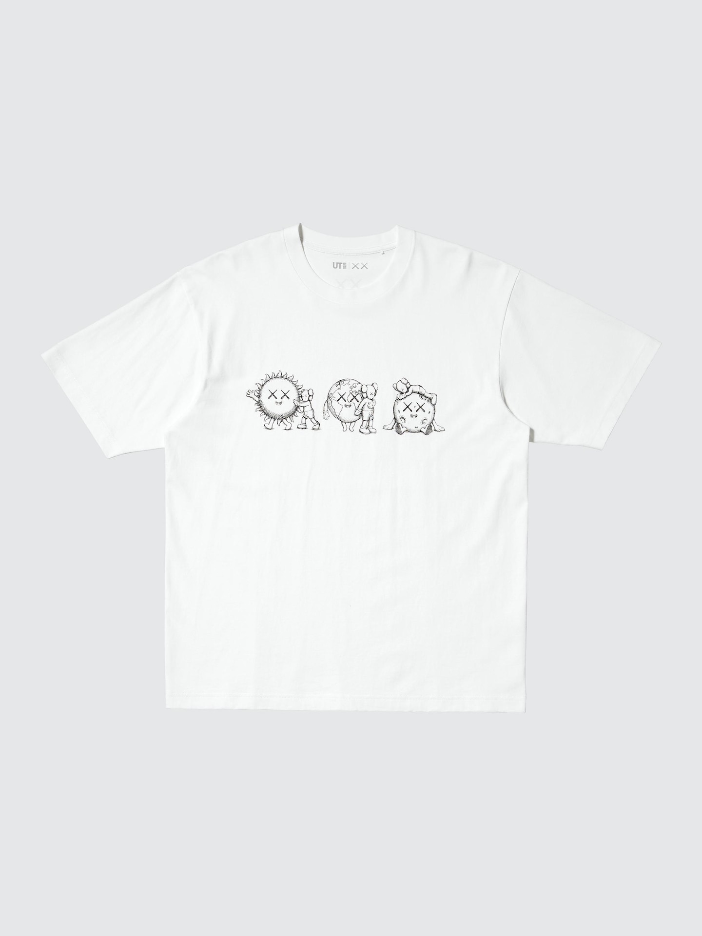 Мужская футболка Uniqlo KAWS Universe UT Graphic, цвет: Белый — фото 6