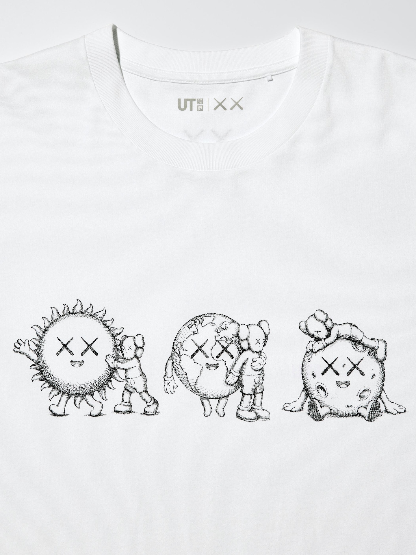 Мужская футболка Uniqlo KAWS Universe UT Graphic, цвет: Белый — фото 8