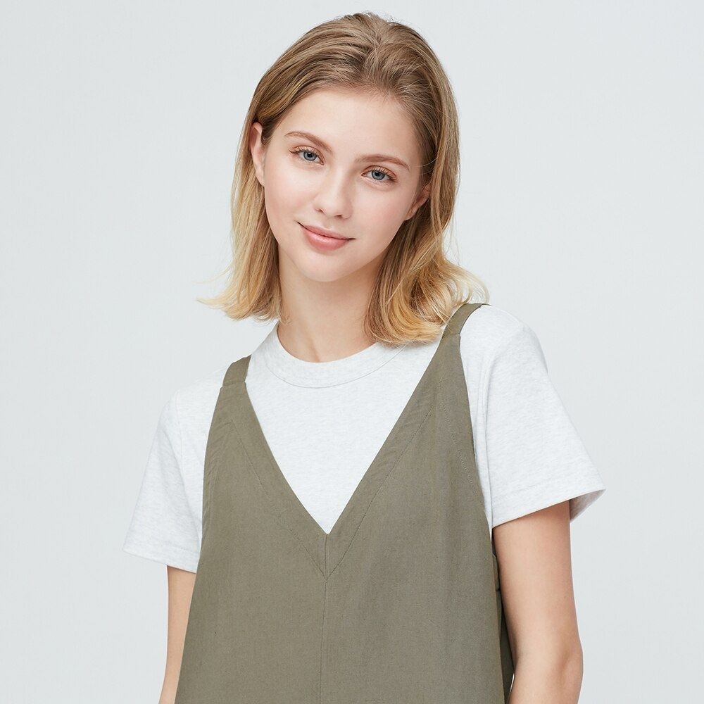 uniqlo linen blend jumpsuit