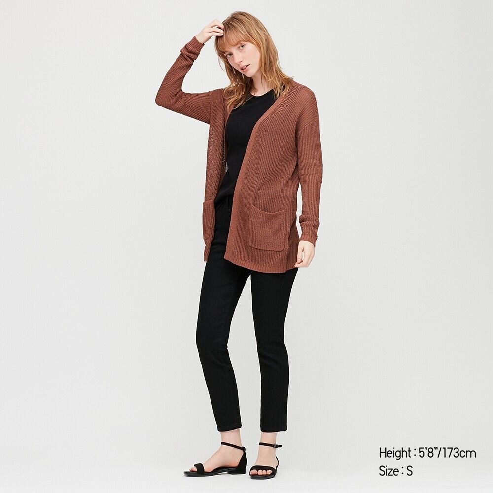linen blend cardigan