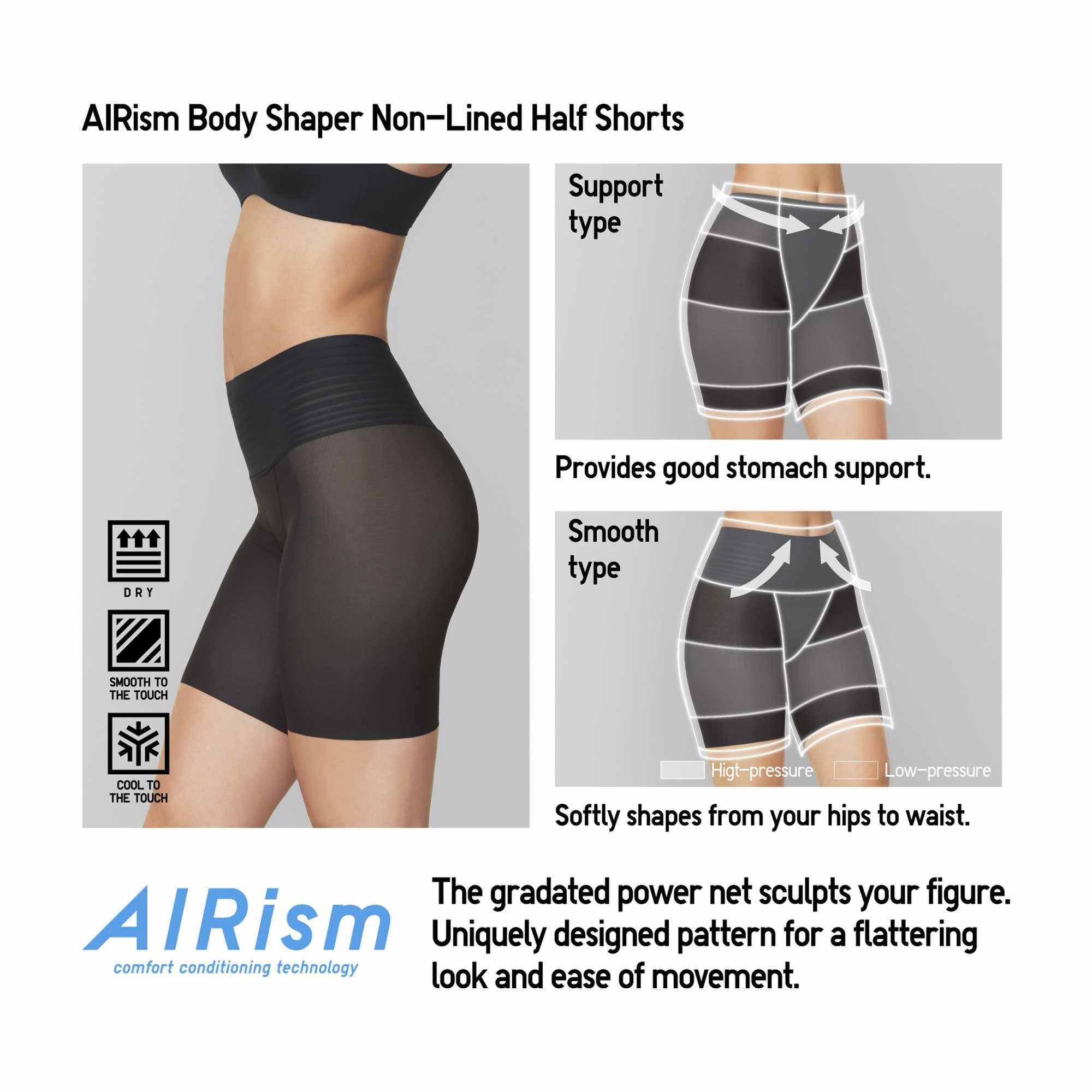 AIRism Body Shaper Non-Lined Half Briefs (Support)