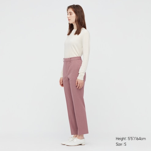 Uniqlo Womens Smart Pants  Smart 2-Way Stretch Solid Ankle-Length
