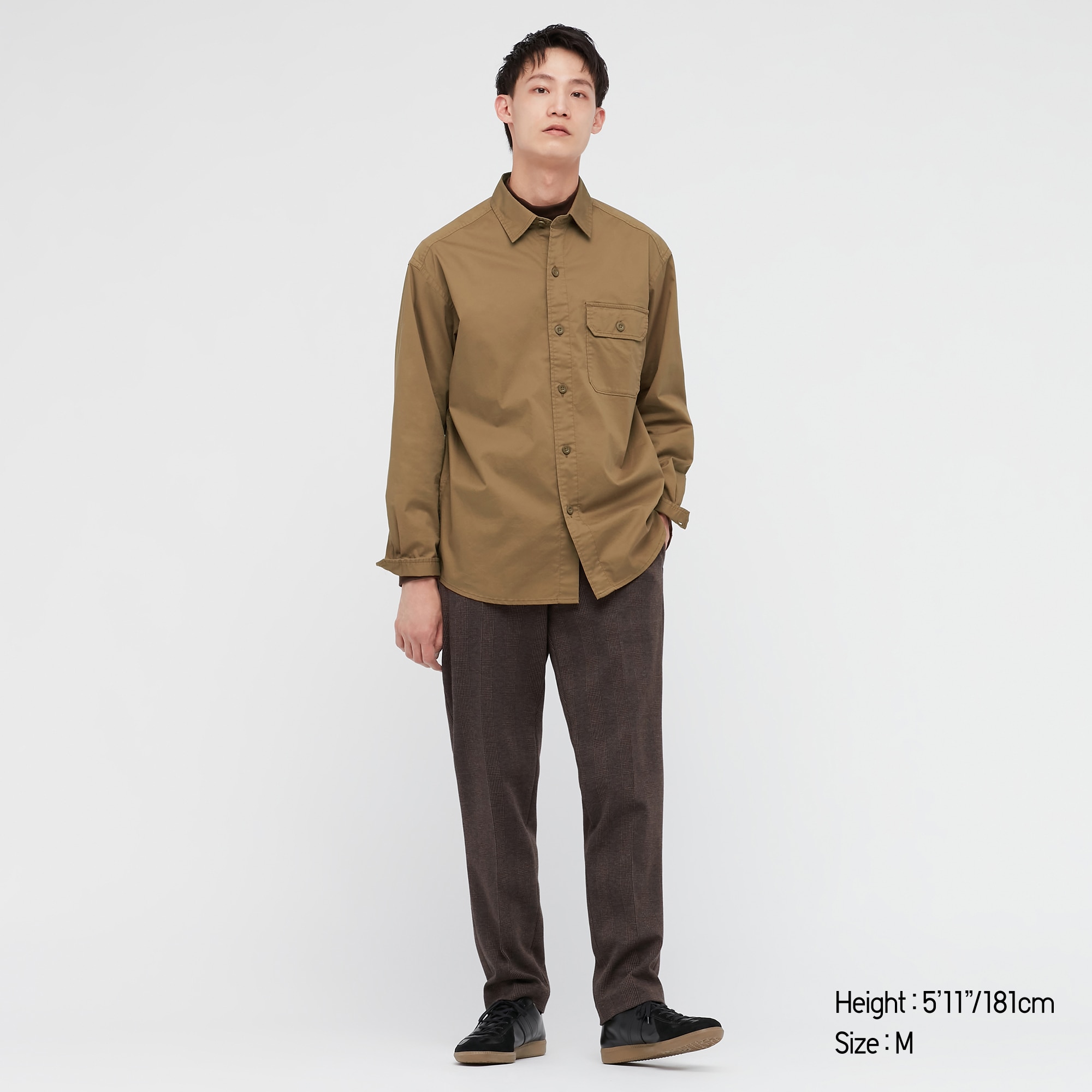 STRETCH TWILL OVERSIZED LONG SLEEVE 