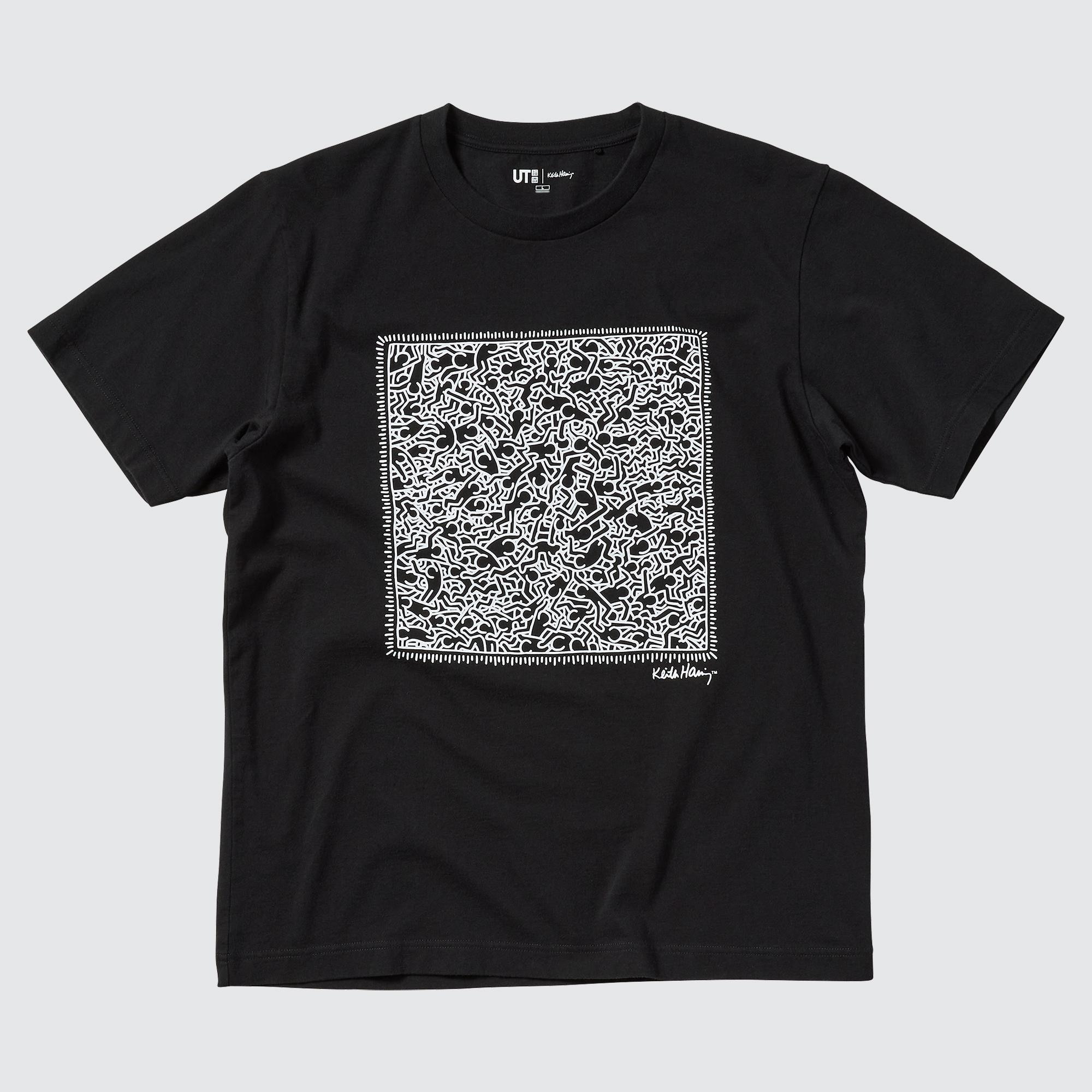 crew neck uniqlo x keith haring