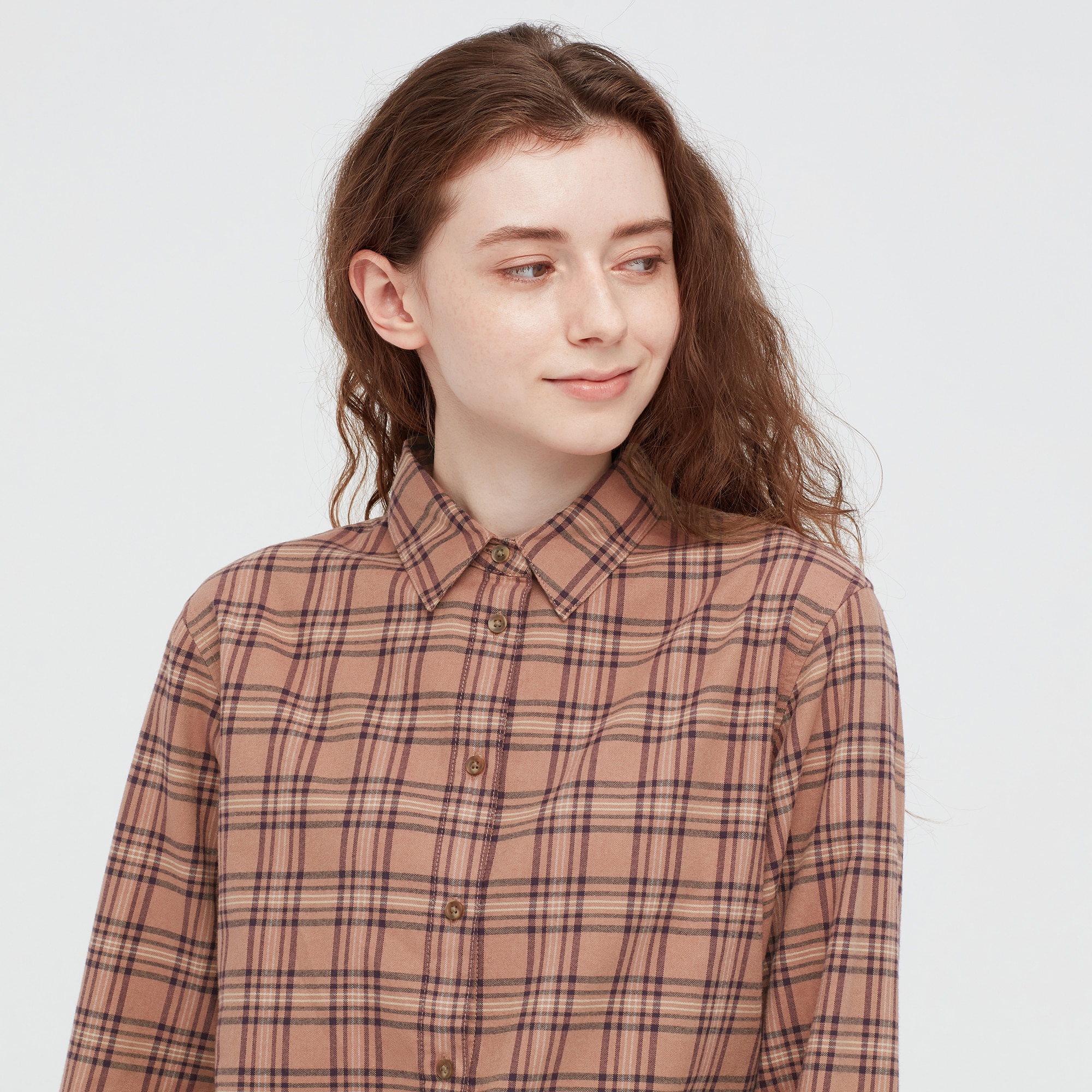 WOMEN'S FLANNEL CHECKED LONG SLEEVE 