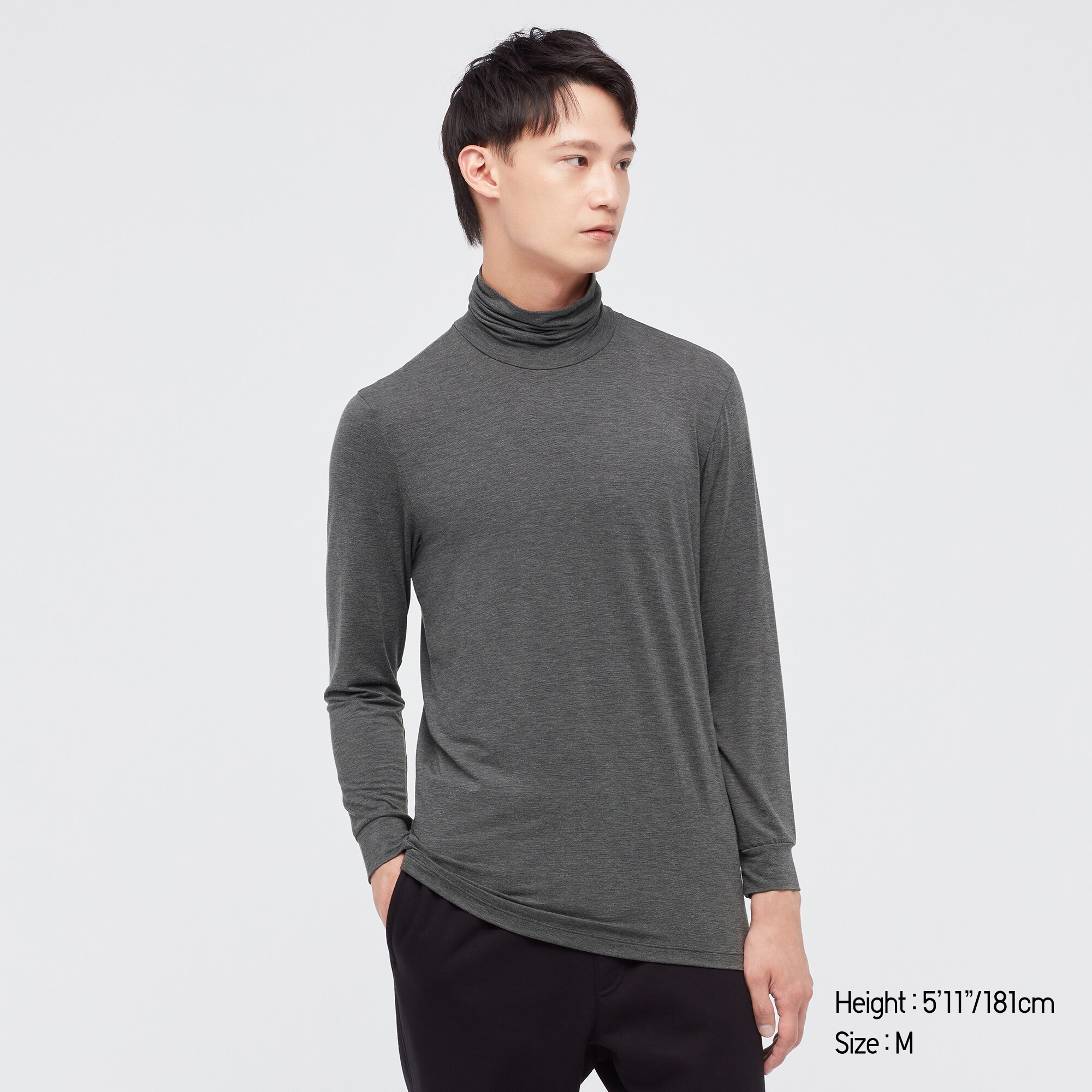 MEN'S HEATTECH TURTLENECK T (LONG 