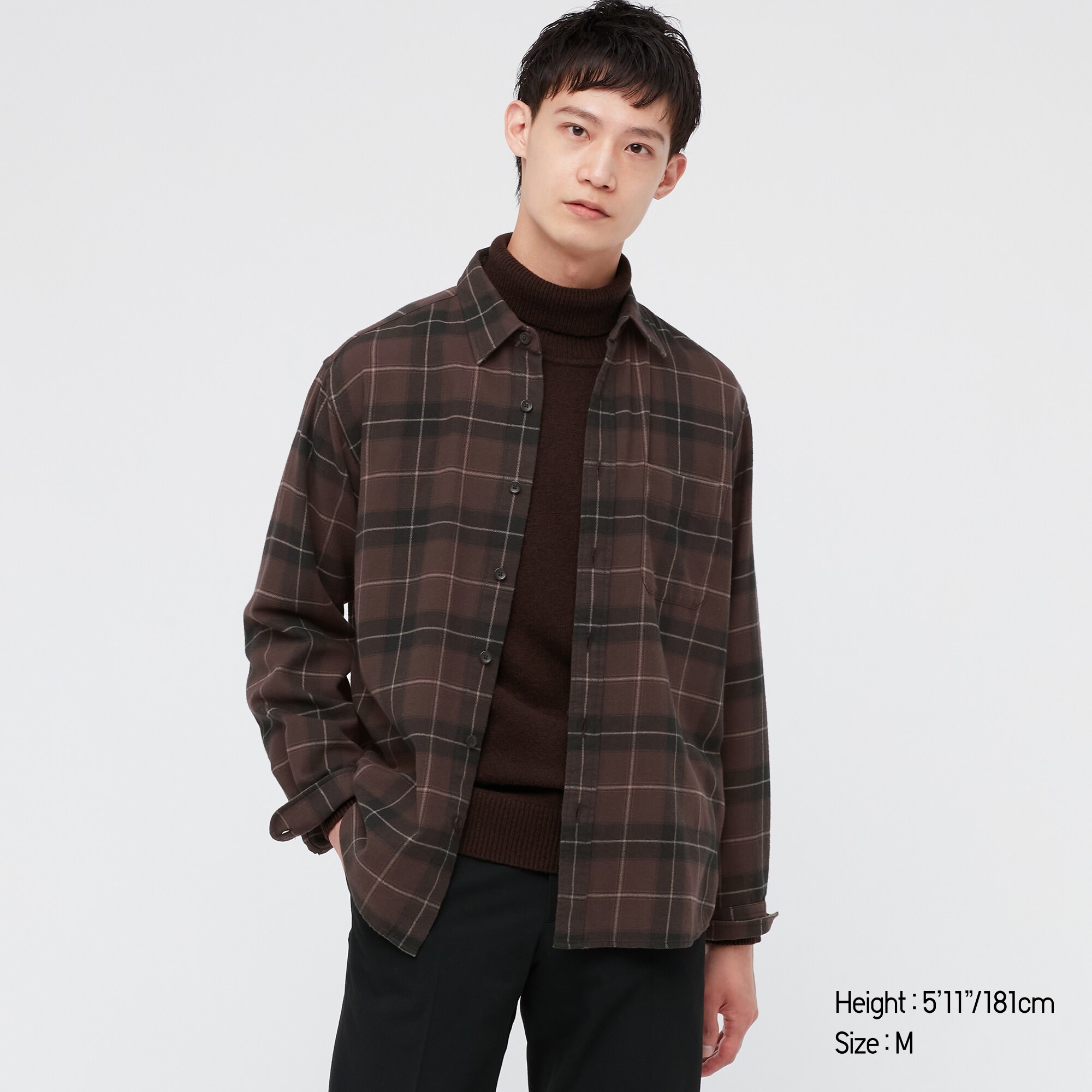 MEN'S FLANNEL CHECKED LONG SLEEVE SHIRT 