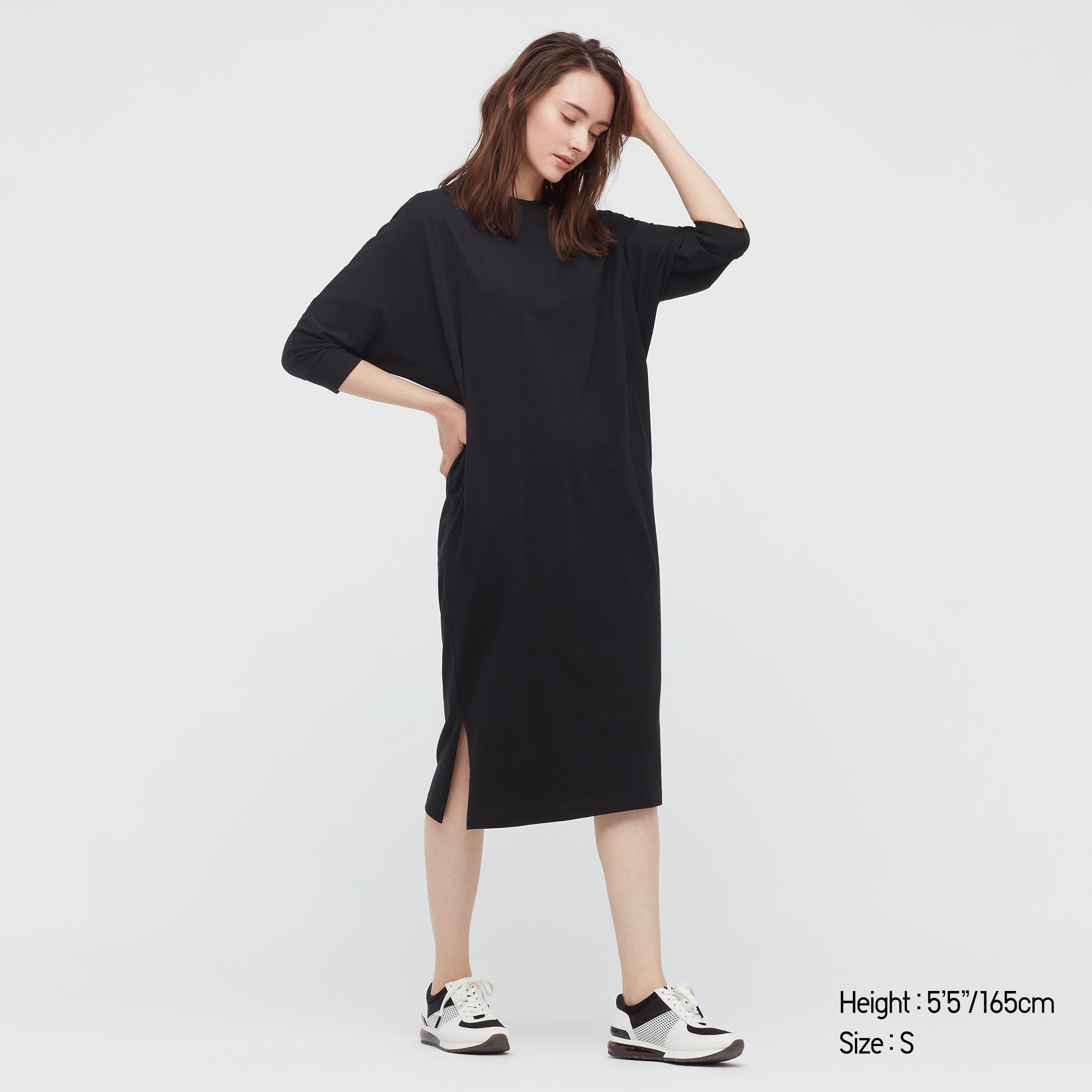 Check styling ideas for「Smooth Cotton Dolman 3/4 Sleeve Dress、+J Wool ...