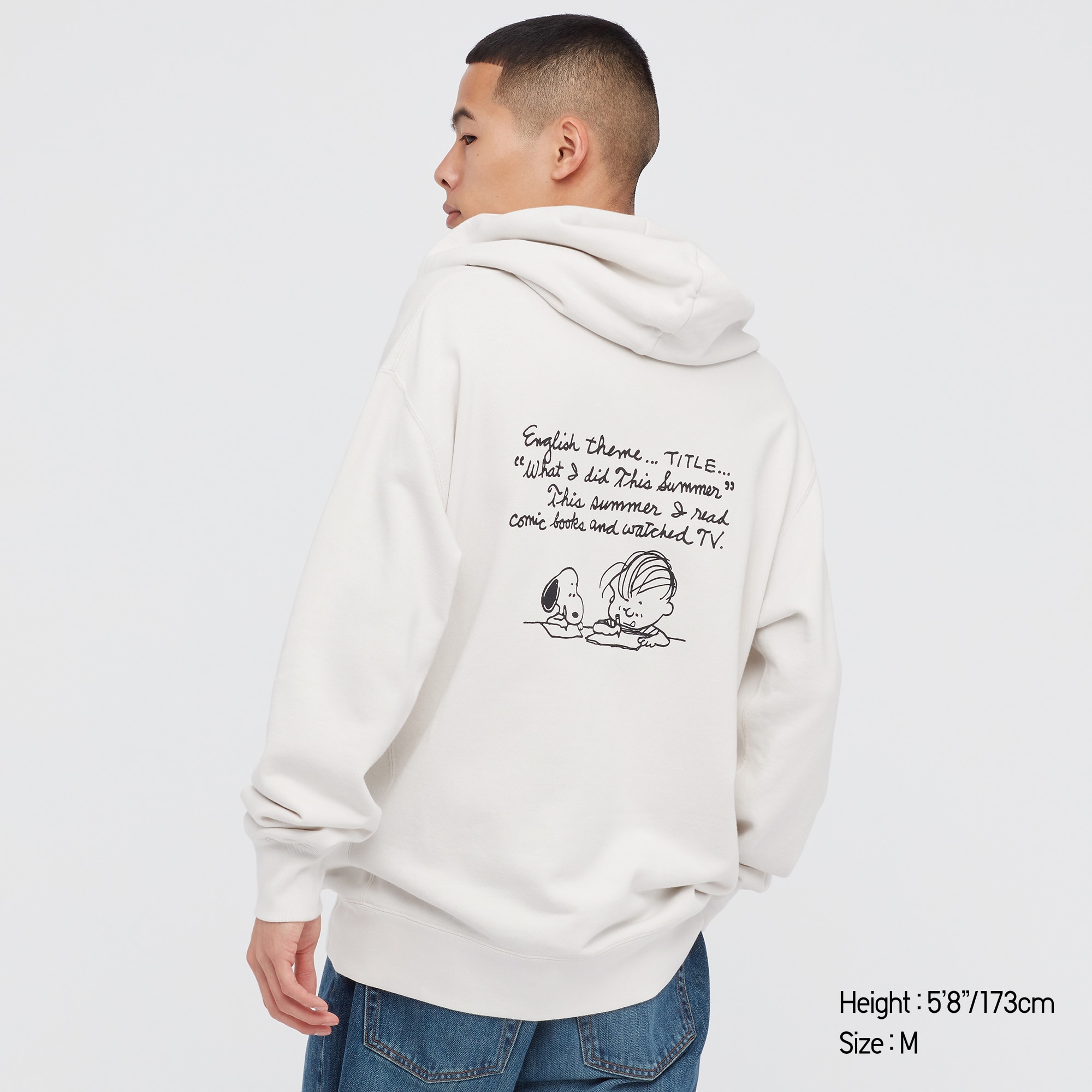 Uniqlo white hoodie sale