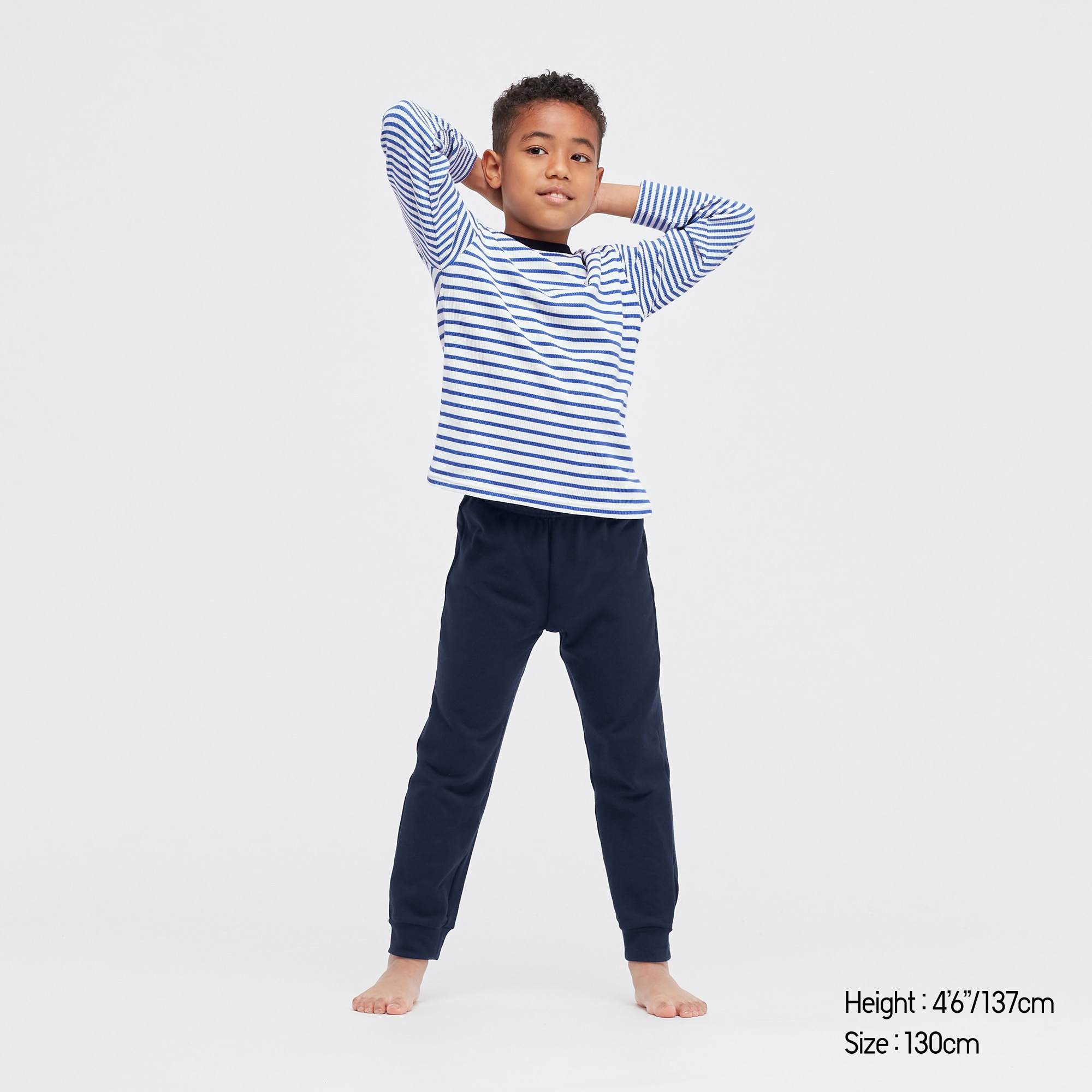 KIDS ULTRA STRETCH WAFFLE LONG SLEEVE SET UNIQLO AU