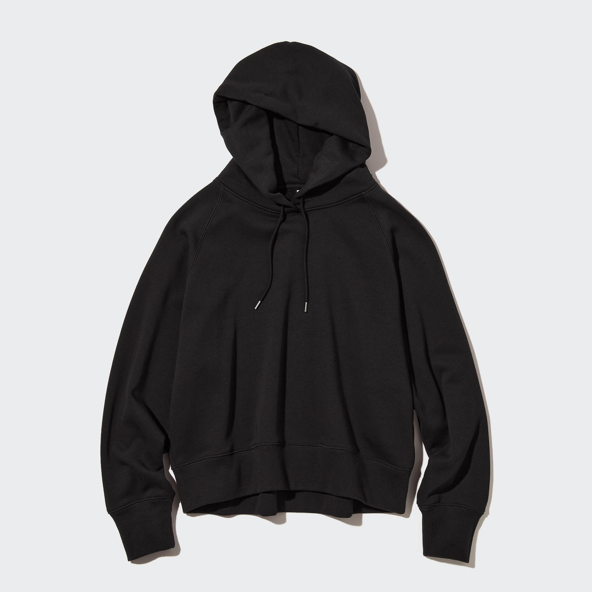 womens black long hoodie