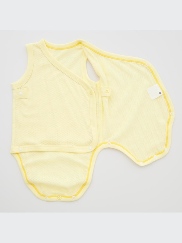 Newborn Cotton Mesh Inner Sleeveless Bodysuit