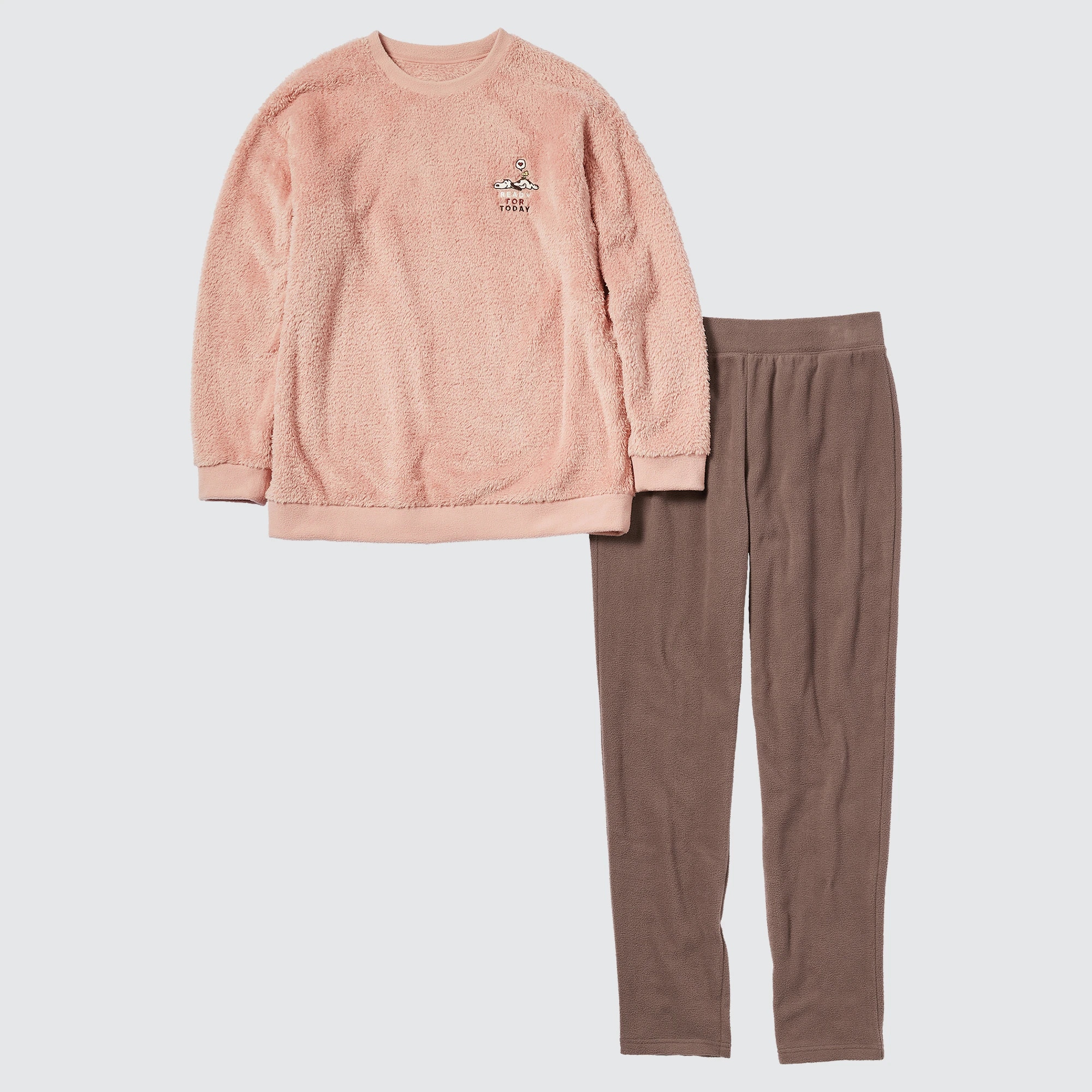 WOMEN S PEANUTS FLEECE LONG SLEEVE SET UNIQLO AU