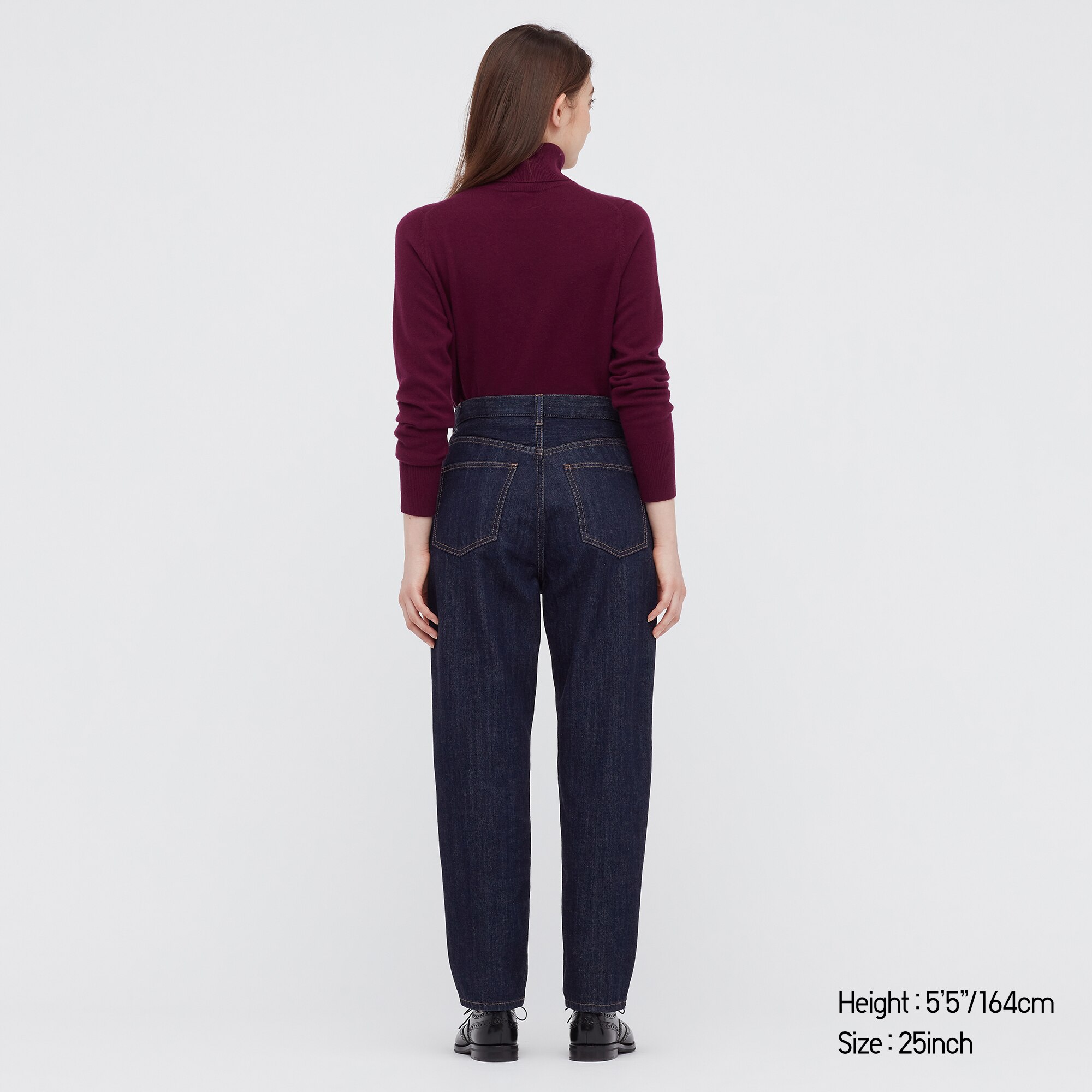 WOMEN'S PEG TOP HIGH RISE JEANS | UNIQLO AU