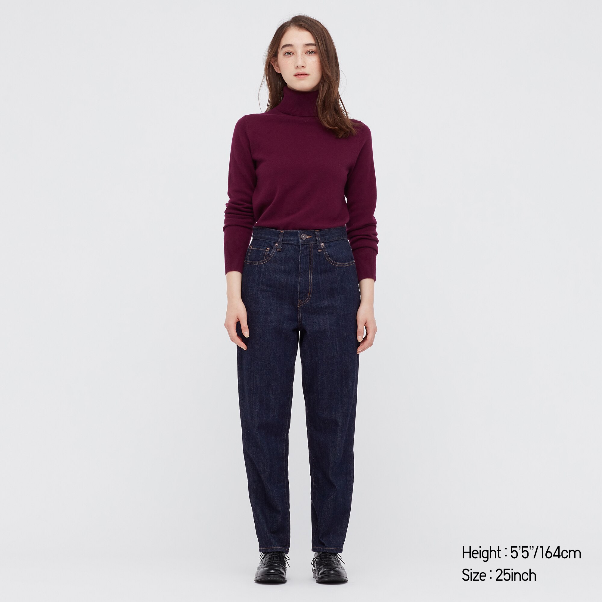 WOMEN'S PEG TOP HIGH RISE JEANS | UNIQLO AU