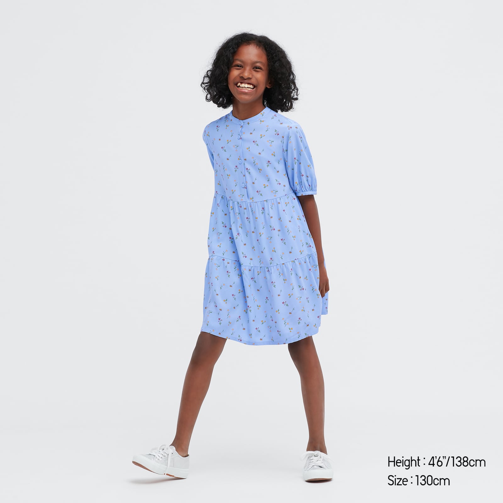 GIRLS Flower Printed Short Sleeve Dress