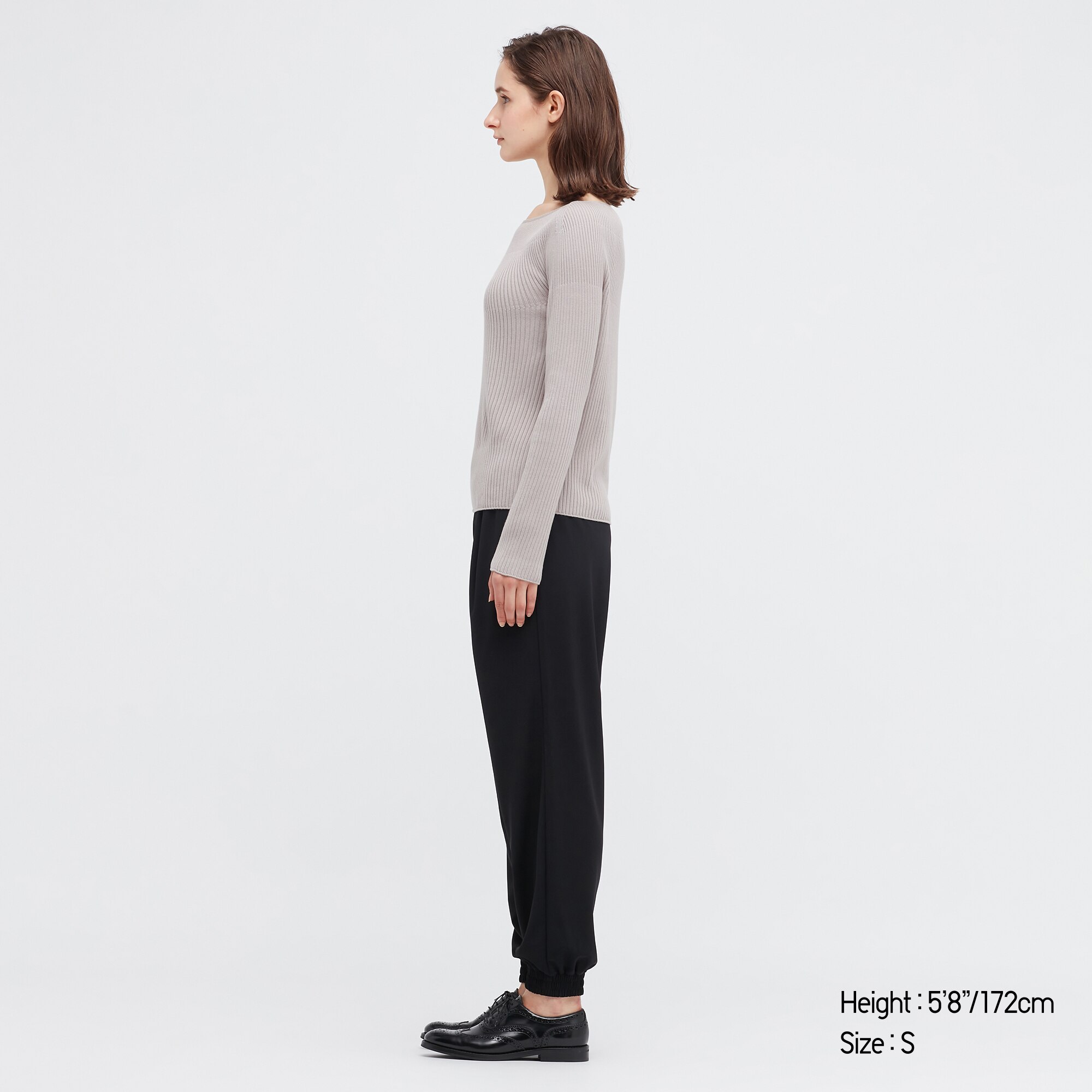 WOMEN'S 3D KNIT RIBBED BOAT NECK 