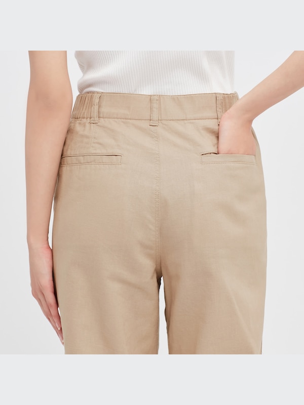 Linen Cotton Tapered Pants