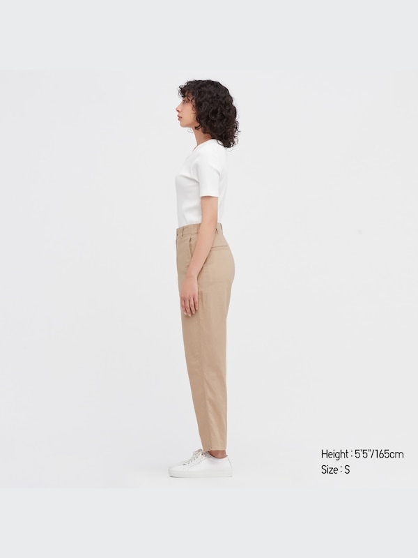 Linen Cotton Tapered Pants