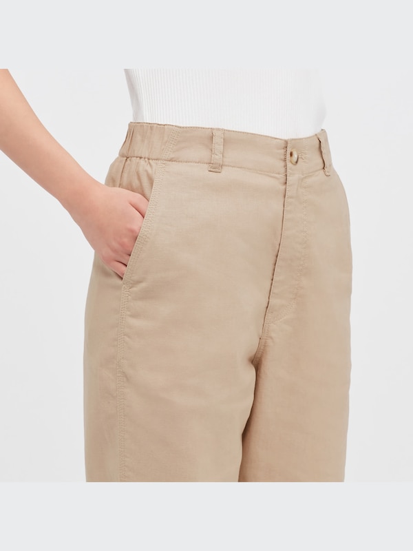 Linen Cotton Tapered Pants