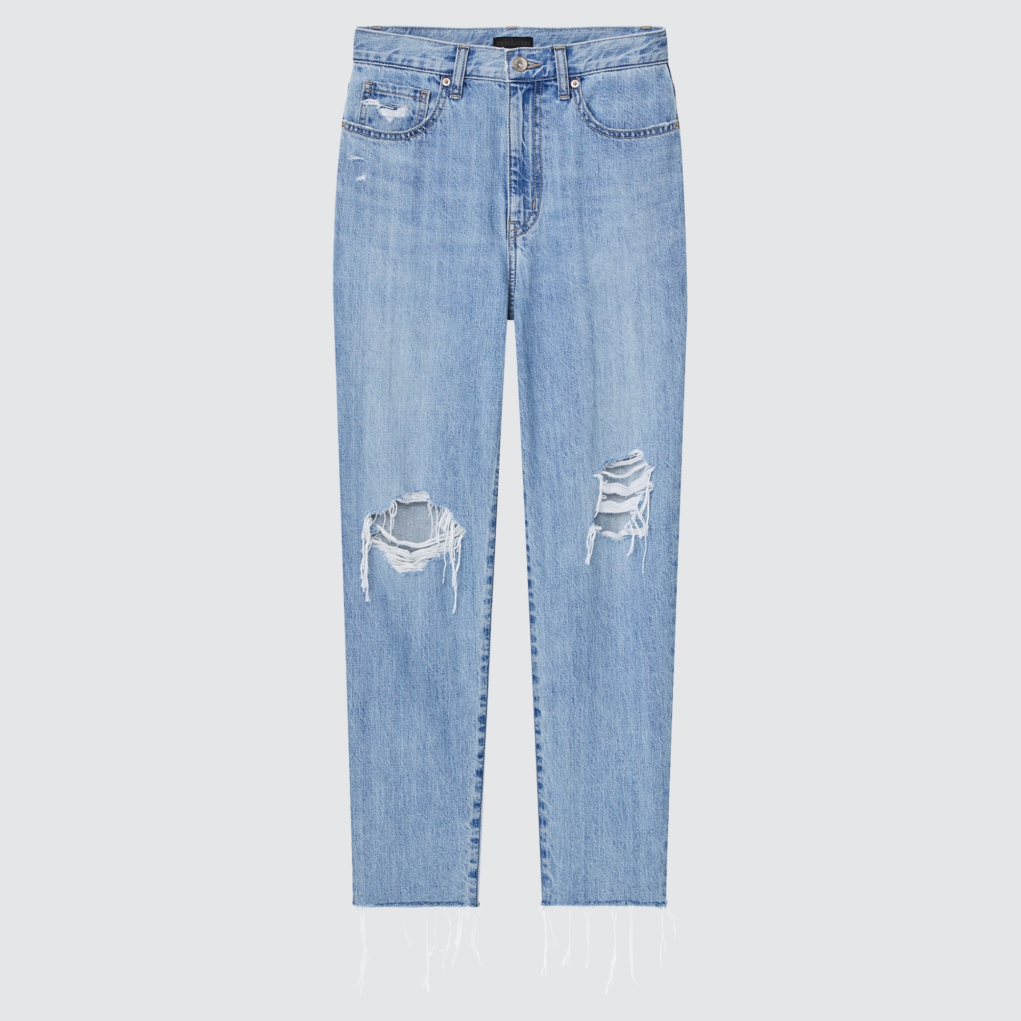 WOMEN'S PEG TOP HIGH RISE JEANS (RIPPED 
