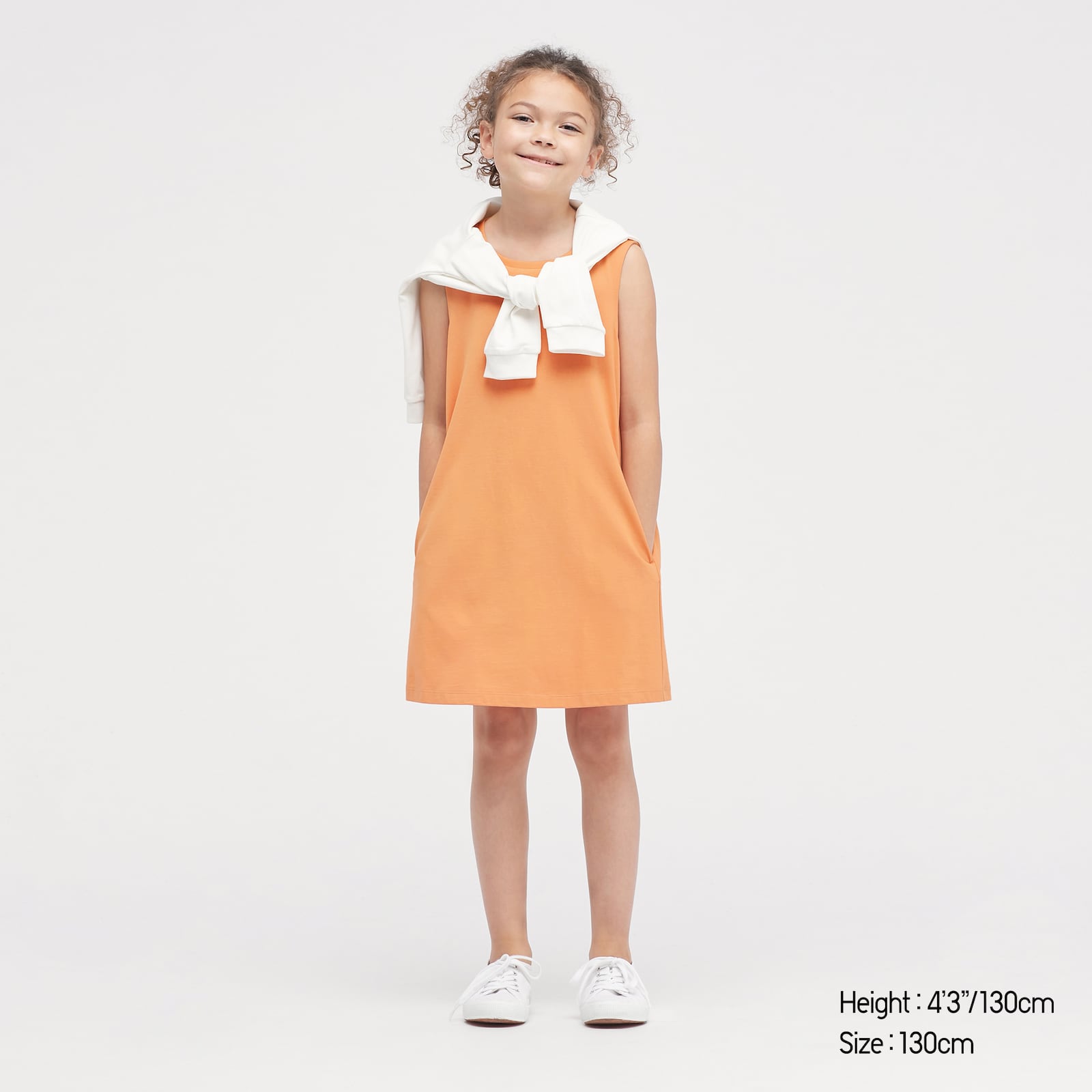 GIRLS Smooth Cotton Sleeveless Mini Dress