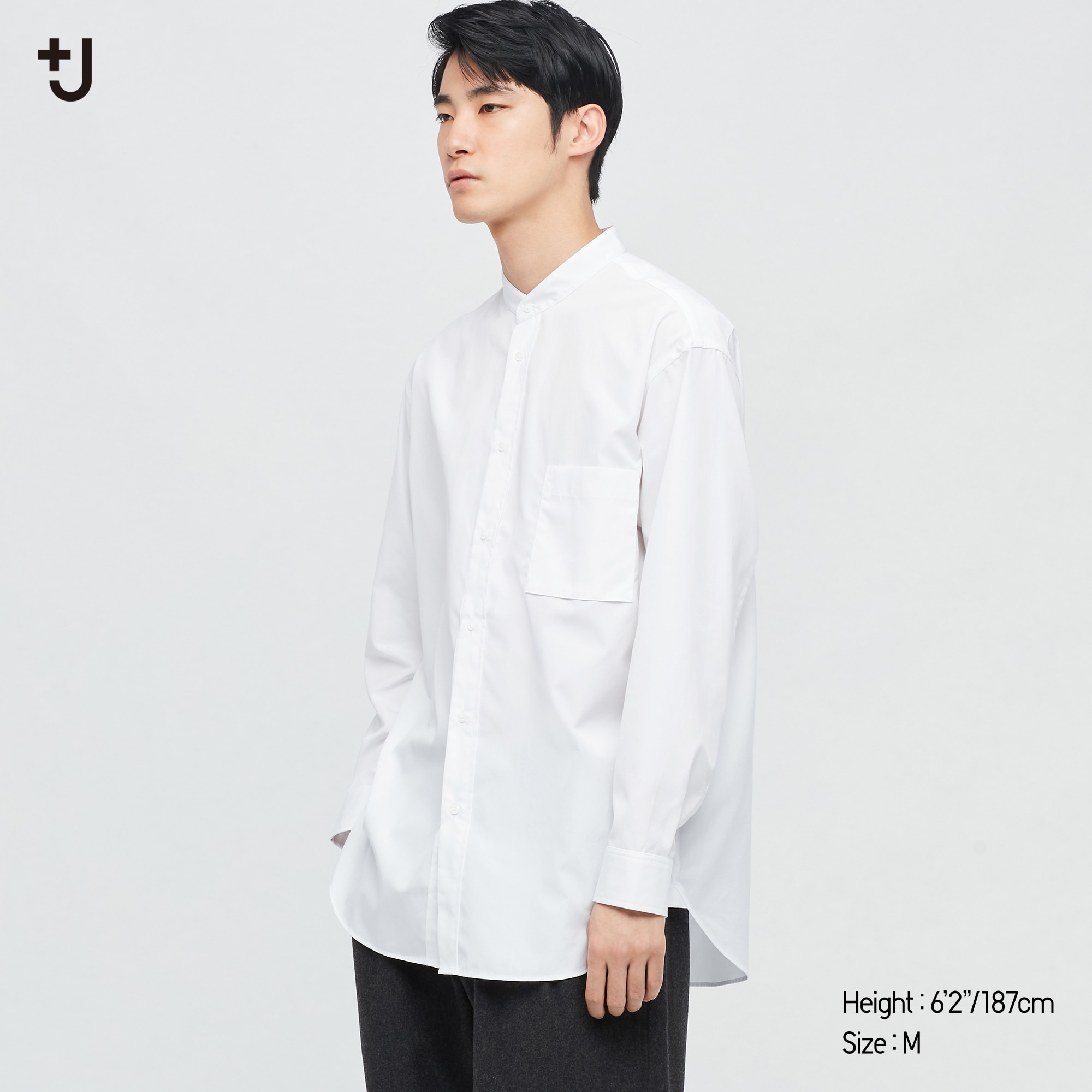 MEN'S +J SUPIMA COTTON OVERSIZED STAND 