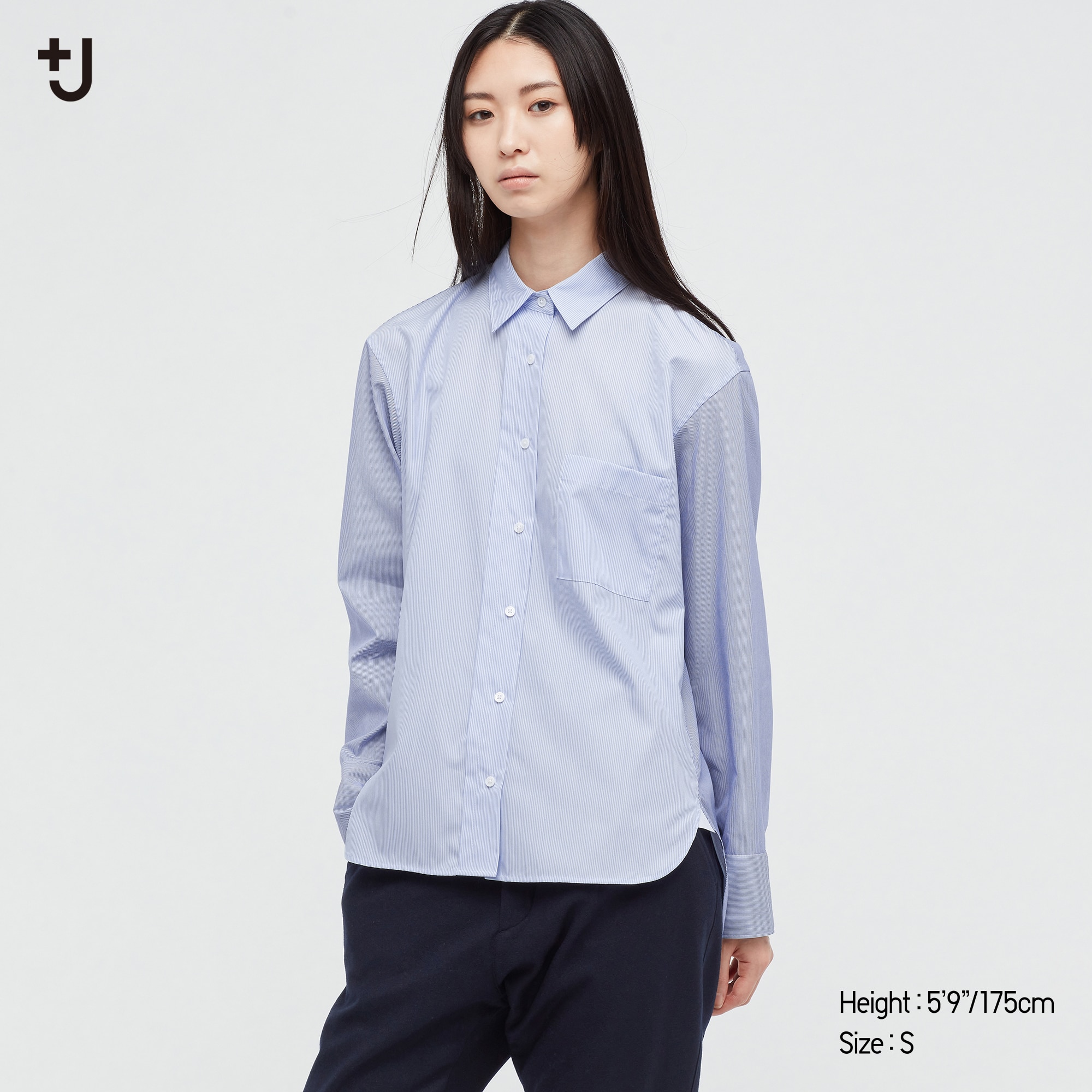 WOMEN'S +J SUPIMA COTTON STRIPED LONG 