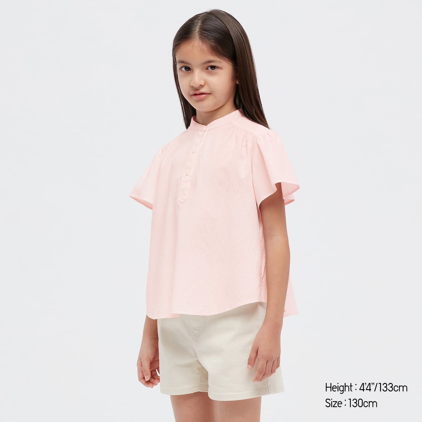 GIRLS Striped Short Sleeve Blouse