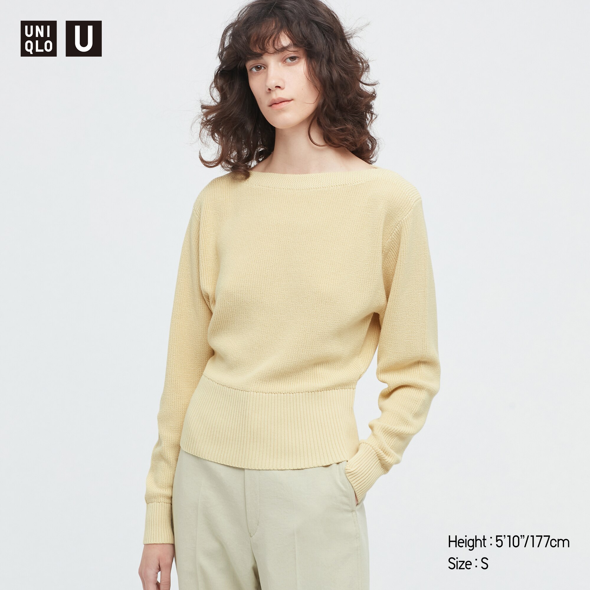 WOMEN'S UNIQLO U HIGH TWISTED BOAT NECK 