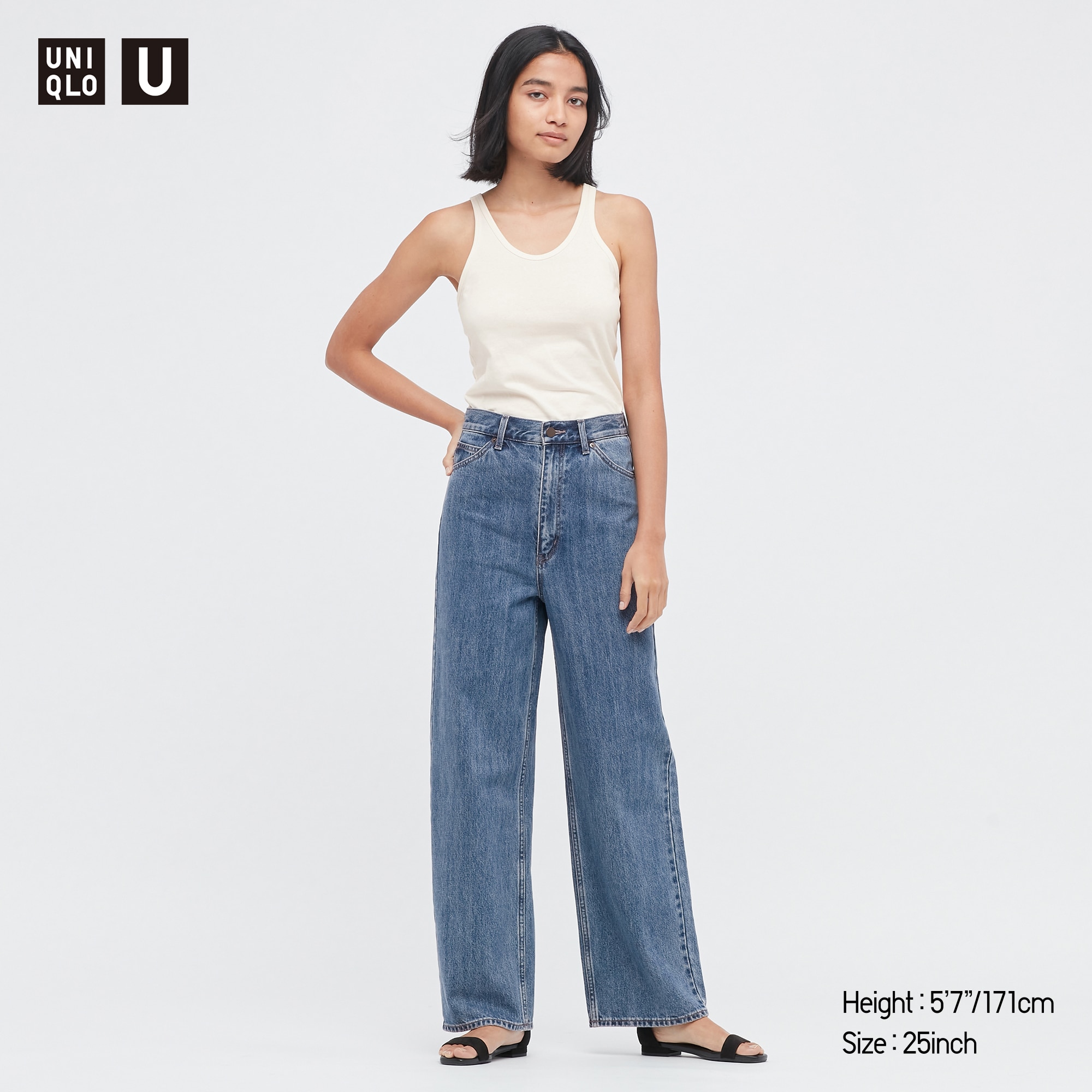 women uniqlo u wide fit jeans