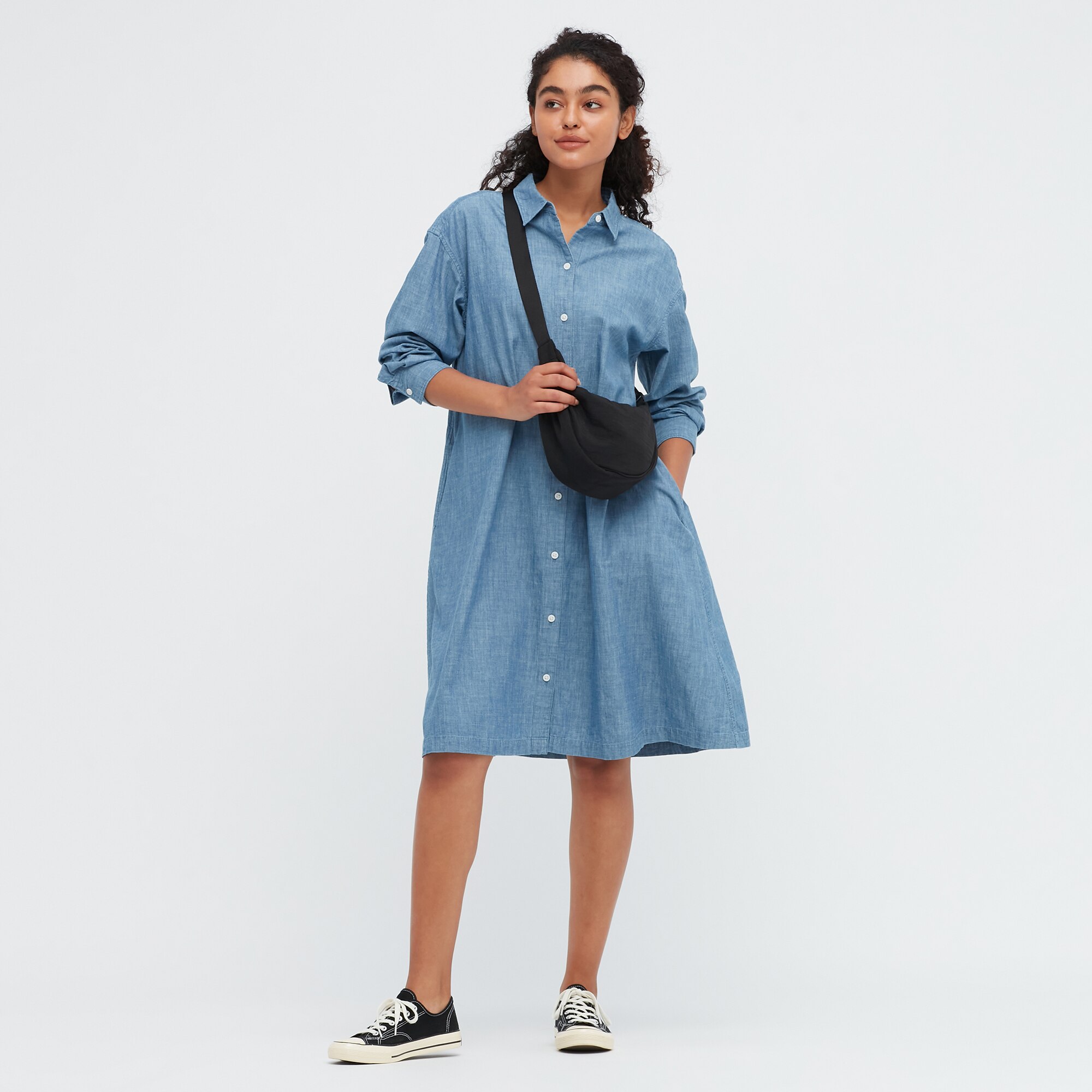 nylon mini shoulder bolsa uniqlo