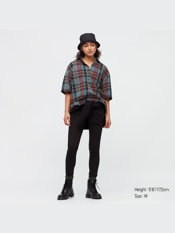 Madras Checked Pull Over Short Sleeve Shirt