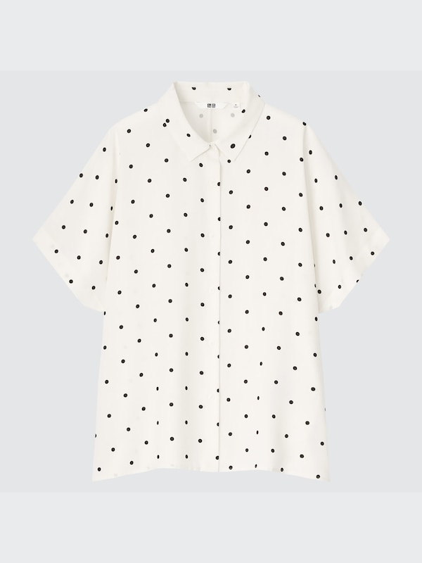 Rayon Printed Short Sleeve Blouse