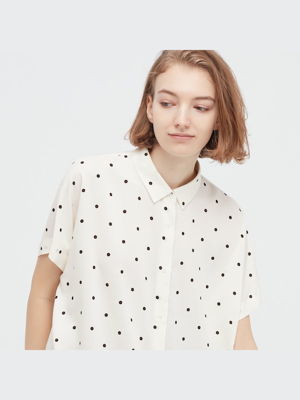 Rayon Printed Short Sleeve Blouse