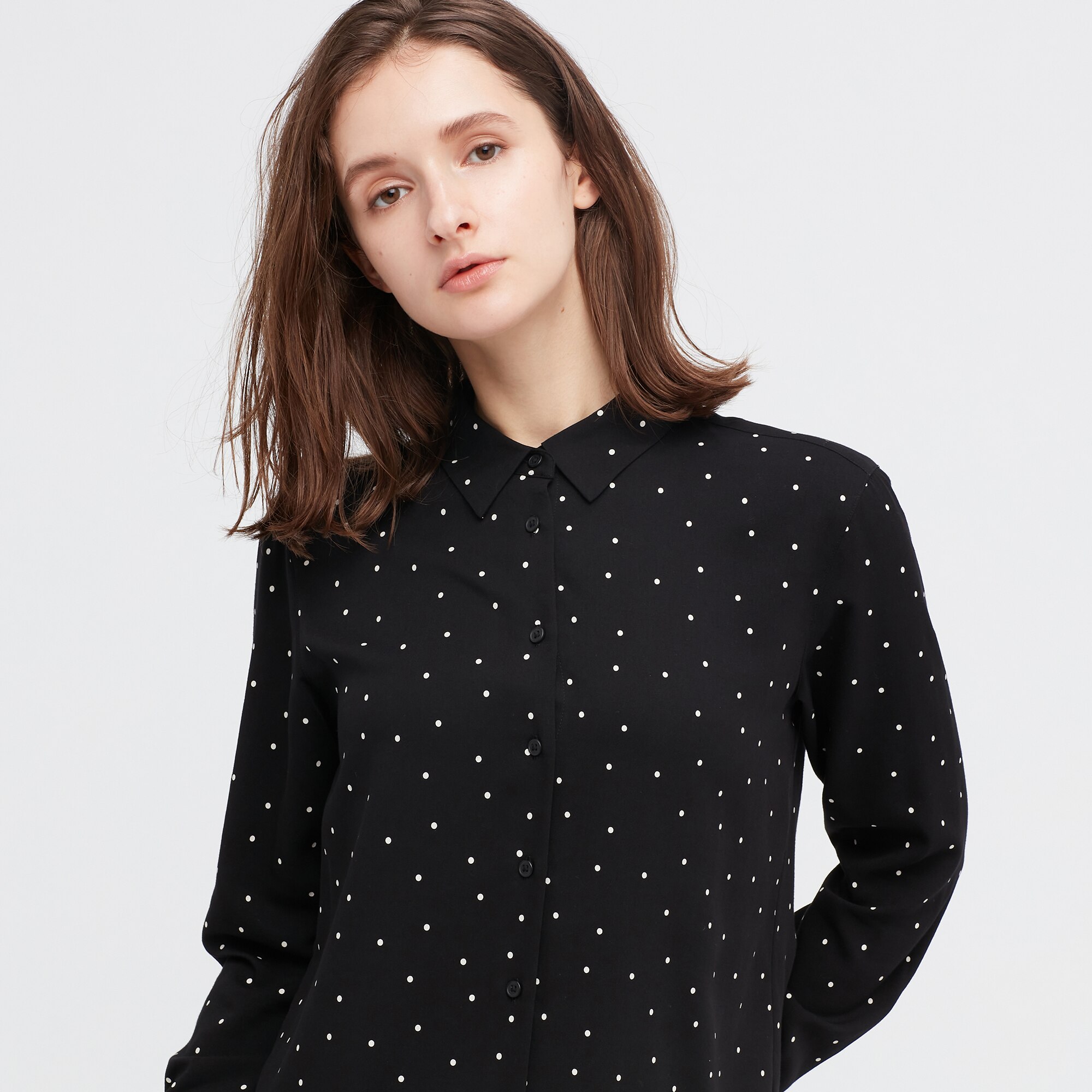 Uniqlo polka dot shirt Clearance