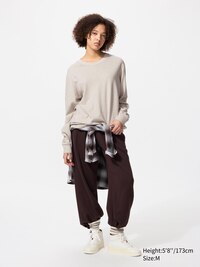 Soft Brushed Crew Neck Long Sleeve T-Shirt