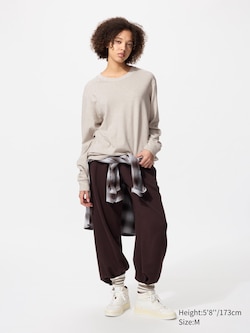 Soft Brushed Crew Neck Long Sleeve T-Shirt