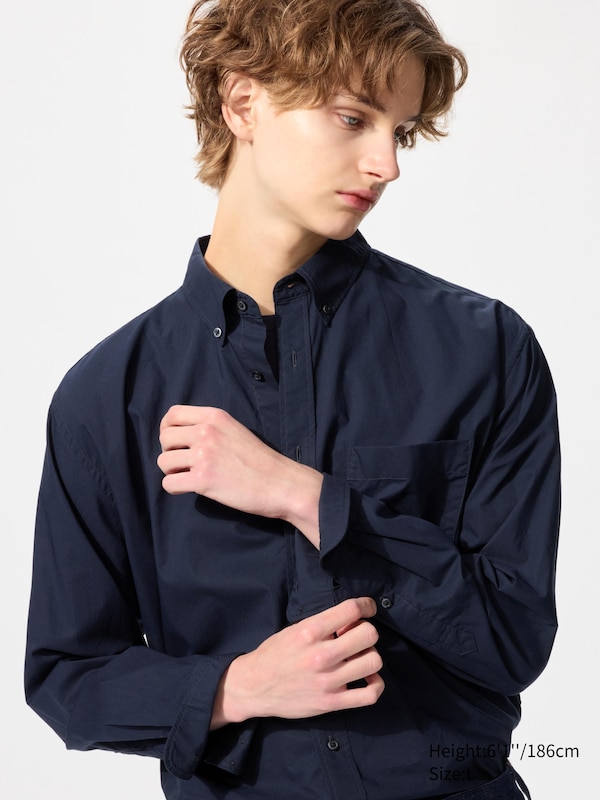 Extra Fine Cotton Broadcloth Long Sleeve Shirt