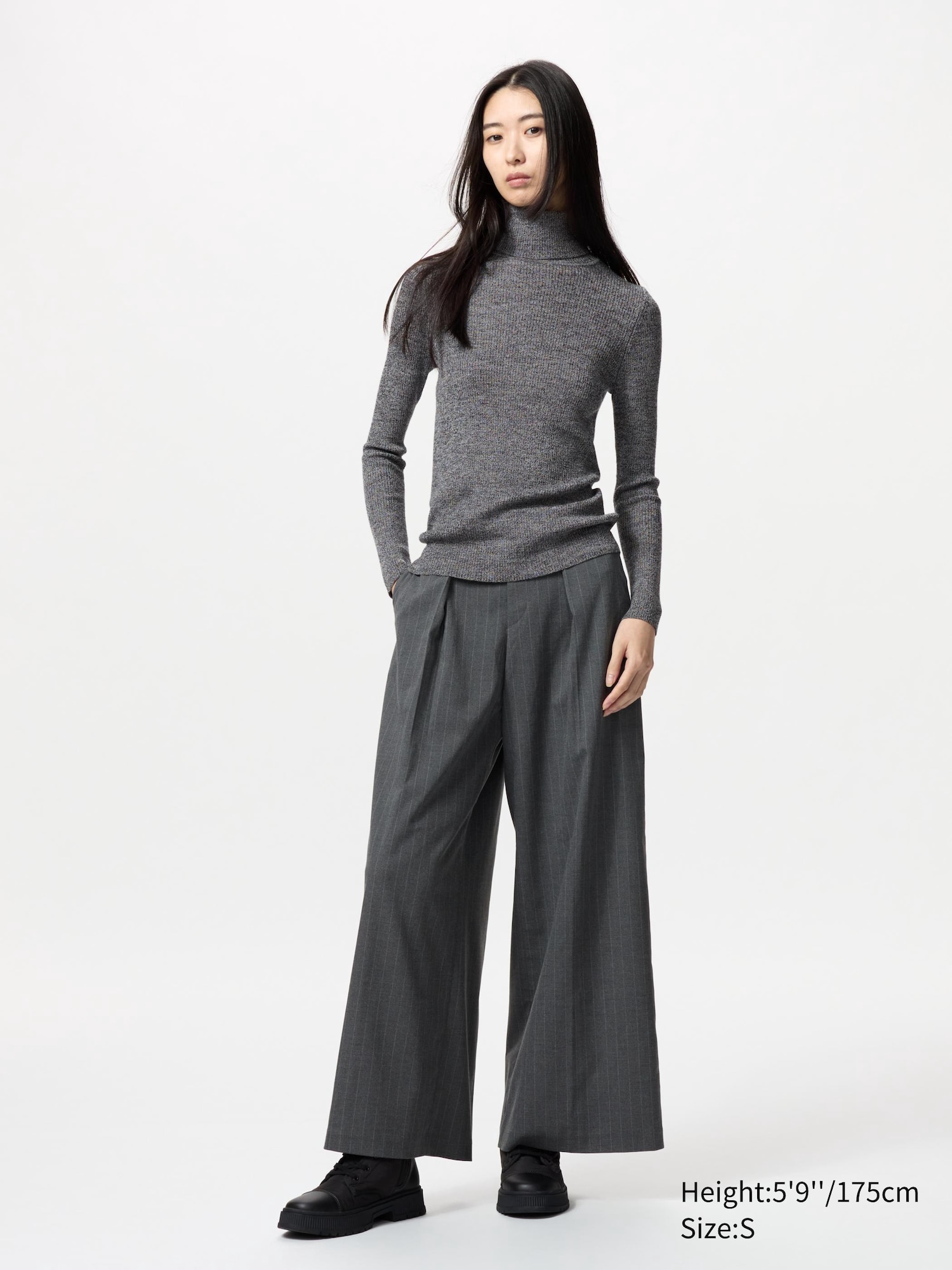 WOMEN S 100 MERINO RIBBED TURTLENECK SWEATER UNIQLO AU