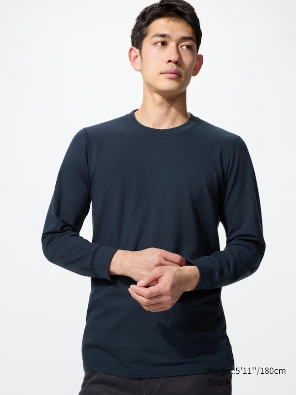 HEATTECH Cotton EXTRA WARM Crew Neck Long Sleeve T-Shirt