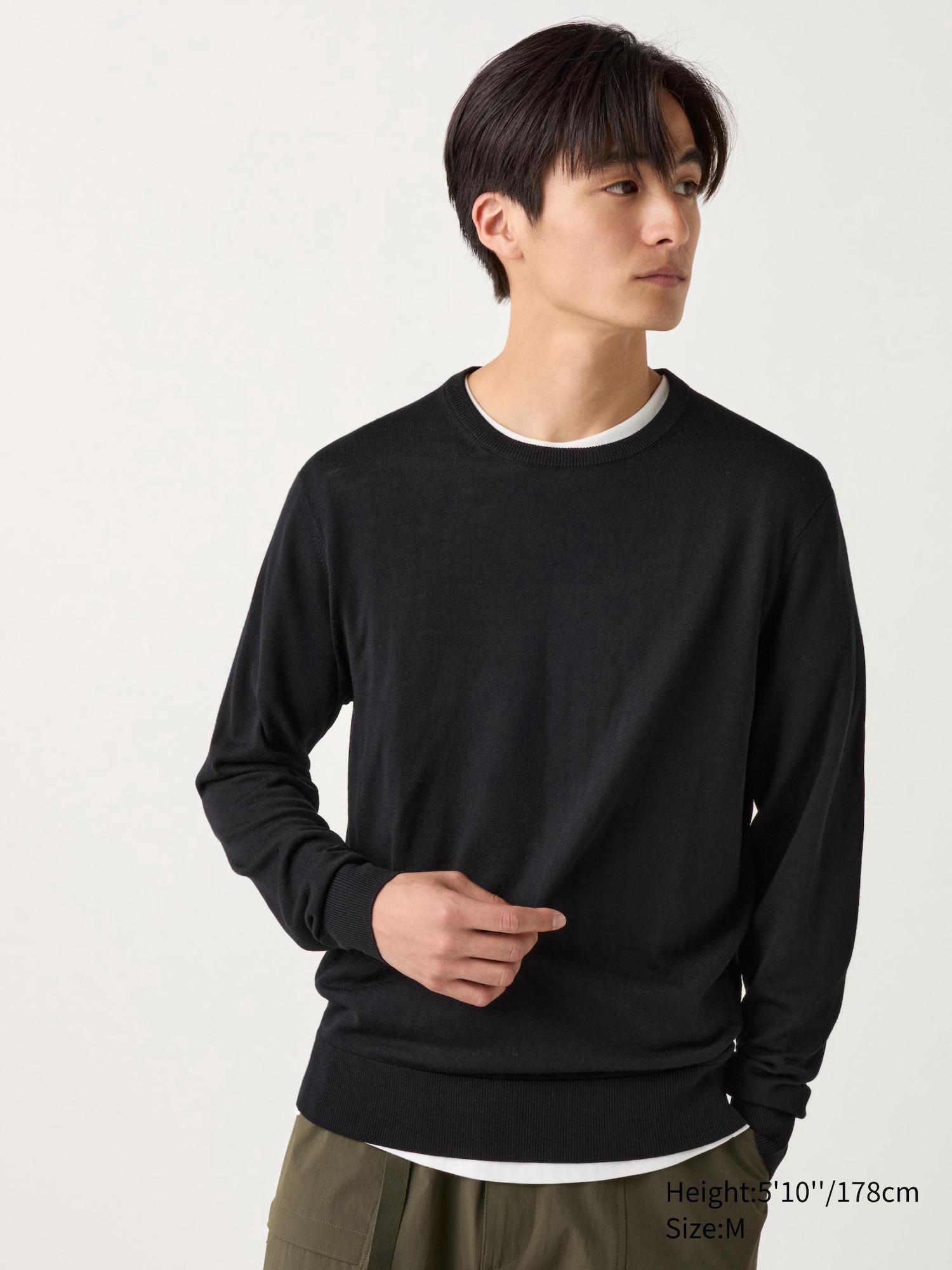 MEN S 100 MERINO CREW NECK SWEATER UNIQLO AU