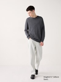 Extra Fine Merino Crew Neck Long Sleeve Sweater