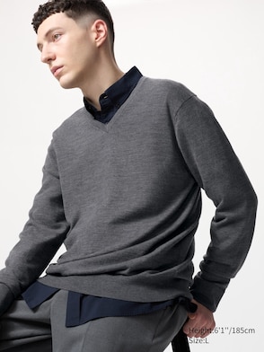 100% Merino V-Neck Sweater